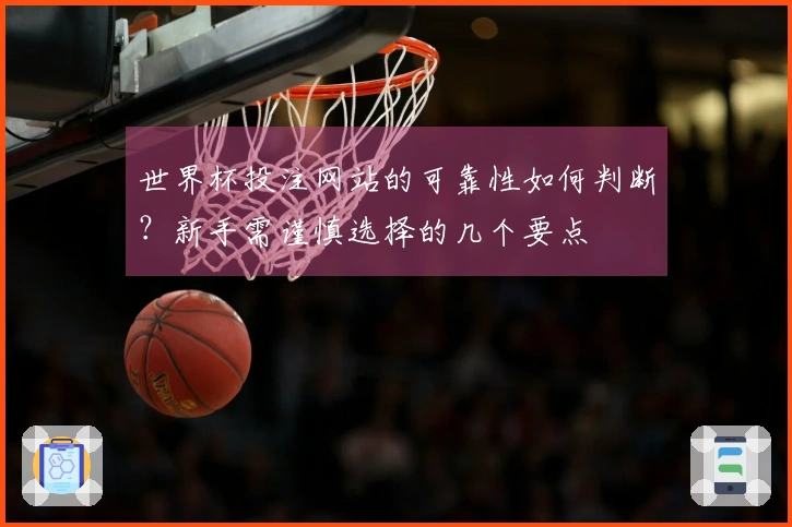 世界杯投注网站的可靠性如何判断？新手需谨慎选择的几个要点
